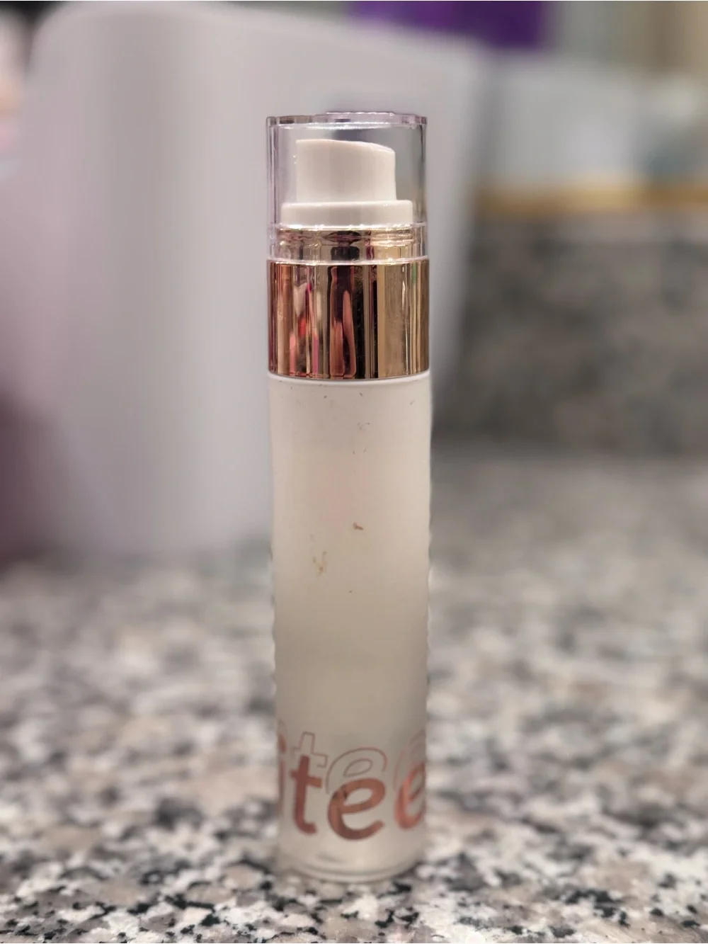 White Matte Pump Makeup Bottle - Unbranded